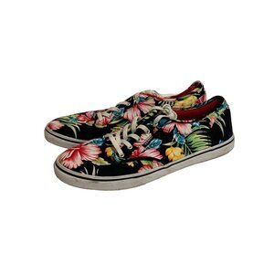 VANS Women’s Tropical Palm Print Canvas Sneakers Size 8